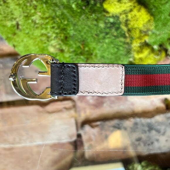 GUCCI Elastic Web Interlocking G Belt SZ XXS+ - Picture 10 of 10